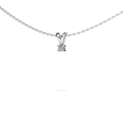 Necklace Eline 585 white gold diamond 0.03 crt