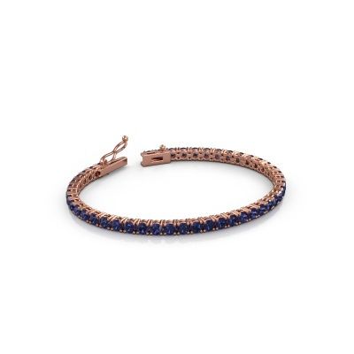 Bracelet tennis Shirley 3.4 585 saphir or rose 3.4 mm