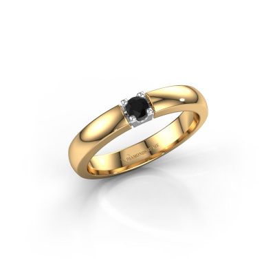 Ring Rianne 1 585 goud zwarte diamant 0.12 crt