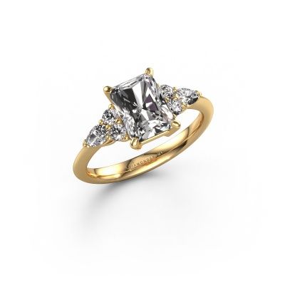Engagement ring Melani RAD 585 gold lab grown diamond 2.29 crt