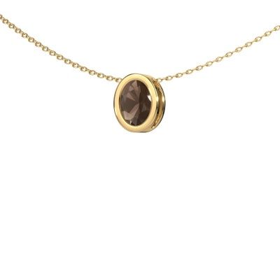 Hanger Lavon OVL 585 goud rookkwarts 7,5x5,5 mm