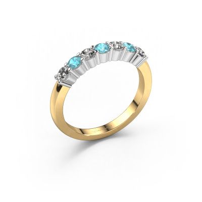 Ring Yasmin 7 585 gold blue topaz 2.7 mm