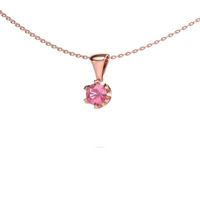 Necklace Fran 585 rose gold pink sapphire 5 mm