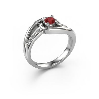 Ring Aylin 950 platinum ruby 4 mm