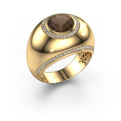 Ring Roxann 585 gold smokey quartz 8 mm