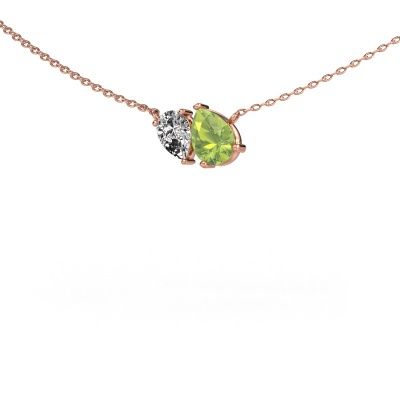 Anhänger Toi et Moi PER PER 585 Roségold Peridot 8x6 mm