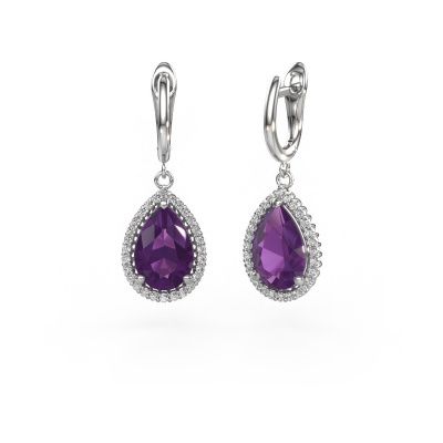 Ohrhänger Tilly per 3 950 Platin Amethyst 12x8 mm