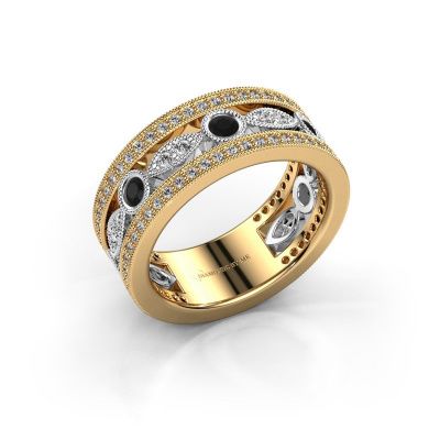 Ring Jessica 585 goud zwarte diamant 0.924 crt