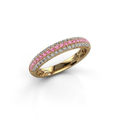 Ring Emely 2 585 Gold Pink Saphir 1.3 mm