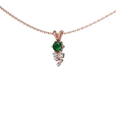 Pendant Royce 585 rose gold emerald 4 mm