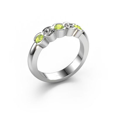 Ring Lotte 5 585 white gold peridot 3 mm