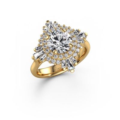 Engagement ring Thalia 585 gold lab grown diamond 2.464 crt