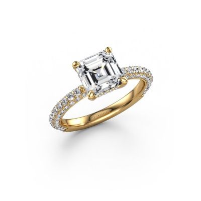 Engagement ring Saskia 2 ASH 585 gold lab grown diamond 2.784 crt
