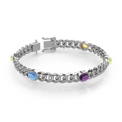 Link link bracelet Corinne 5 8mm 585 white gold