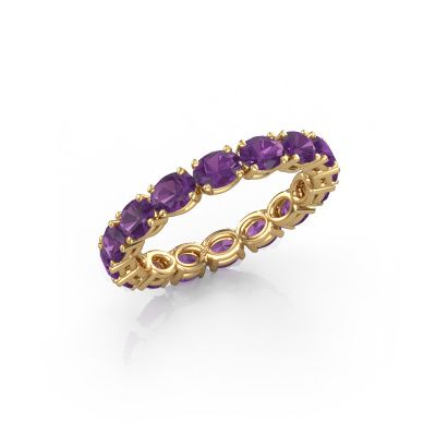 Ring Vivienne OVL 4x3 585 Gold Amethyst 4x3 mm