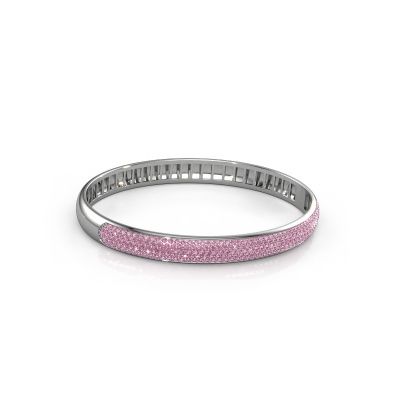 Bangle Emely 7mm 585 white gold pink sapphire 1.2 mm