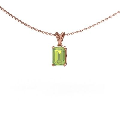 Hanger Sam EME 585 rosé goud peridoot 7x5 mm