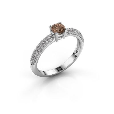 Ring Marjan 585 witgoud bruine diamant 0.662 crt