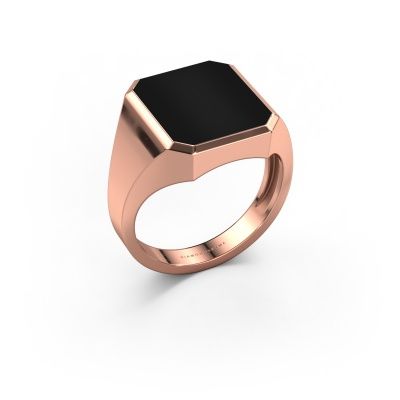 Siegelring Lars 3 light 585 Roségold Onyx 14x12 mm