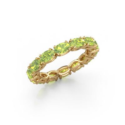 Ring Vivienne OVL 5x3 585 gold peridot 5x3 mm