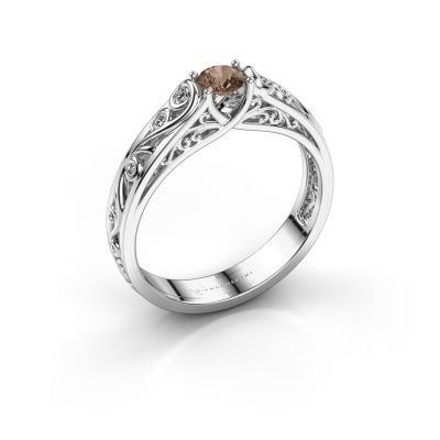 Ring Quinty 585 Weißgold Braun Diamant 0.485 crt