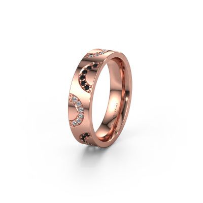 Ehering WH0136L15BP 585 Roségold Schwarz Diamant ±5x2 mm