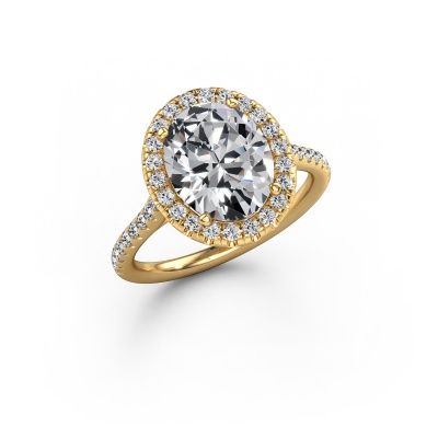 Engagement ring Seline ovl 2 585 gold lab grown diamond 3.18 crt