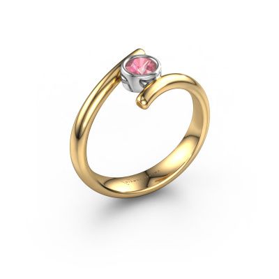 Ring Mary 585 gold tourmaline pink 4 mm