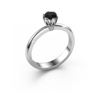 Verlobungsring Julia 950 Platin Schwarz Diamant 0.30 crt