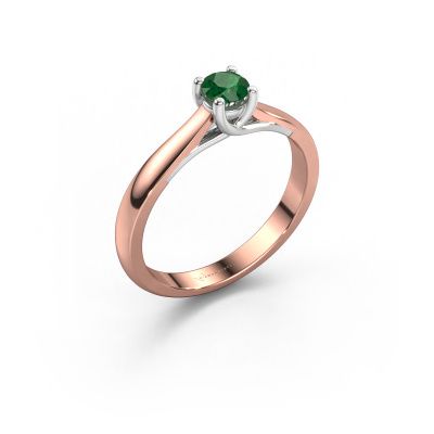 Engagement ring Mia 1 585 rose gold emerald 4 mm