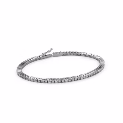 Tennis bracelet Karin 2 mm 585 white gold diamond 2.16 crt