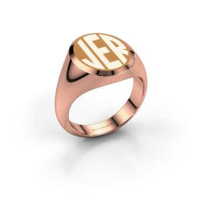 Monogramm Ring Paul emaille 585 Roségold