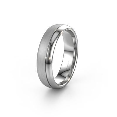 Trouwring WH0300M36BPM 585 witgoud ±6x2 mm