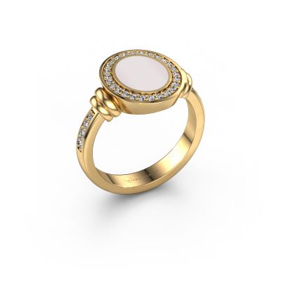 Chevalière Servie 1 585 or jaune nicolo rouge 10x8 mm