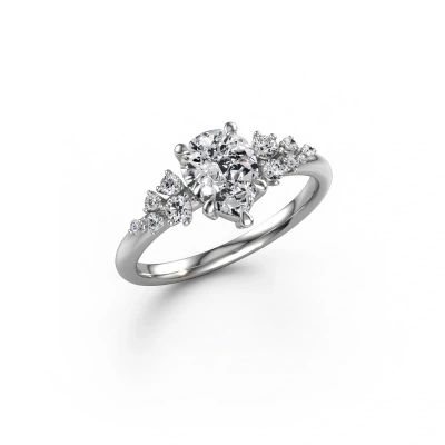 Engagement ring Royce PER 950 platinum zirconia 8x6 mm