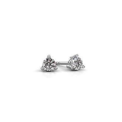 Stud earrings Somer 585 white gold diamond 0.25 crt