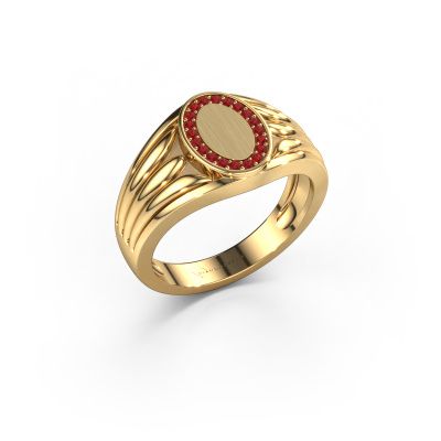 Pinky ring Marinus 585 gold ruby 1.2 mm