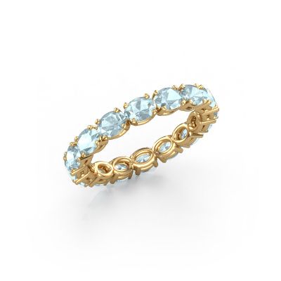 Ring Vivienne OVL 4x3 585 gold aquamarine 4x3 mm