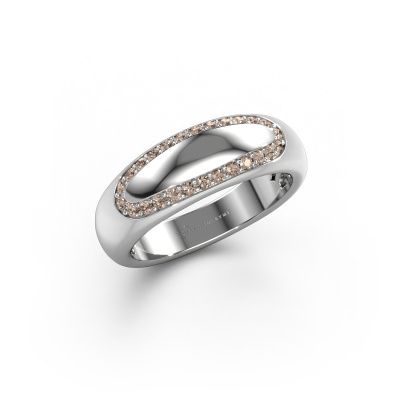 Alliance Danique 585 or blanc diamant brun ±6x3 mm