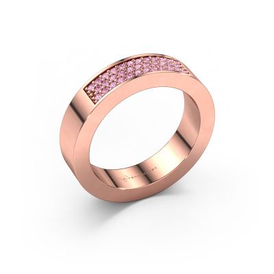 Ring Lindsey 1 585 rose gold pink sapphire 1.1 mm