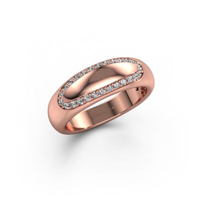 Wedding ring Danique 585 rose gold zirconia ±0.24x0.12in
