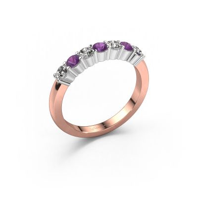Ring Yasmin 7 585 Roségold Amethyst 2.7 mm