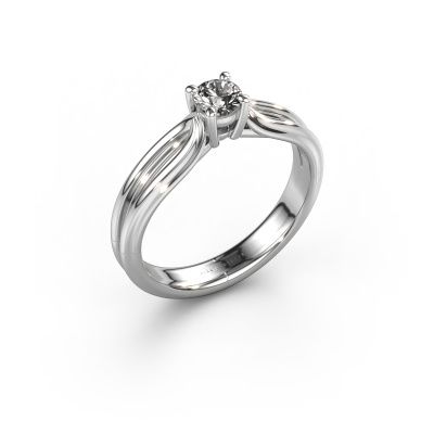 Verlobungsring Antonia rnd 1 585 Weißgold Diamant 0.25 crt