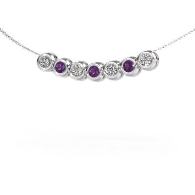 Ketting Kim 7 950 platina amethist 3.4 mm