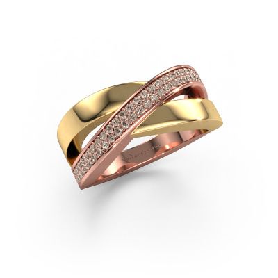 Ring Denisse 585 Roségold Braun Diamant 0.335 crt