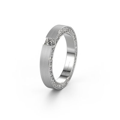 Wedding ring WH2140L14B 585 white gold diamond ±0.14x0.08 in