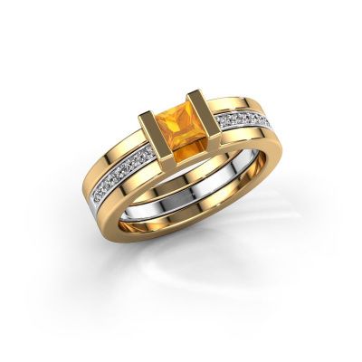 Engagement ring Desire 585 gold citrin 4 mm