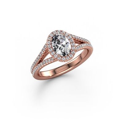 Verlobungsring Verla ovl 2 585 Roségold Diamant 1.074 crt