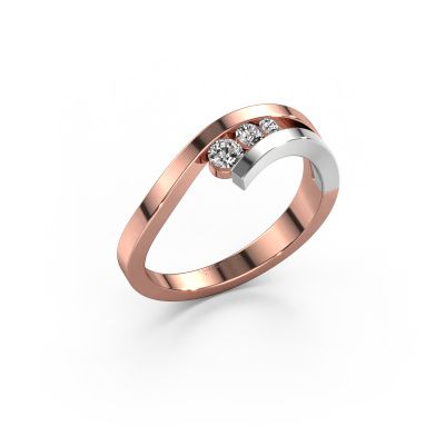 Ring Evalyn 2 585 rose gold zirconia 2.8 mm