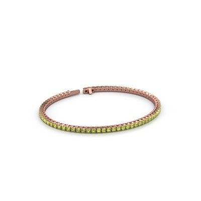 Tennis bracelet Shirley 2.2 585 rose gold peridot 2.2 mm